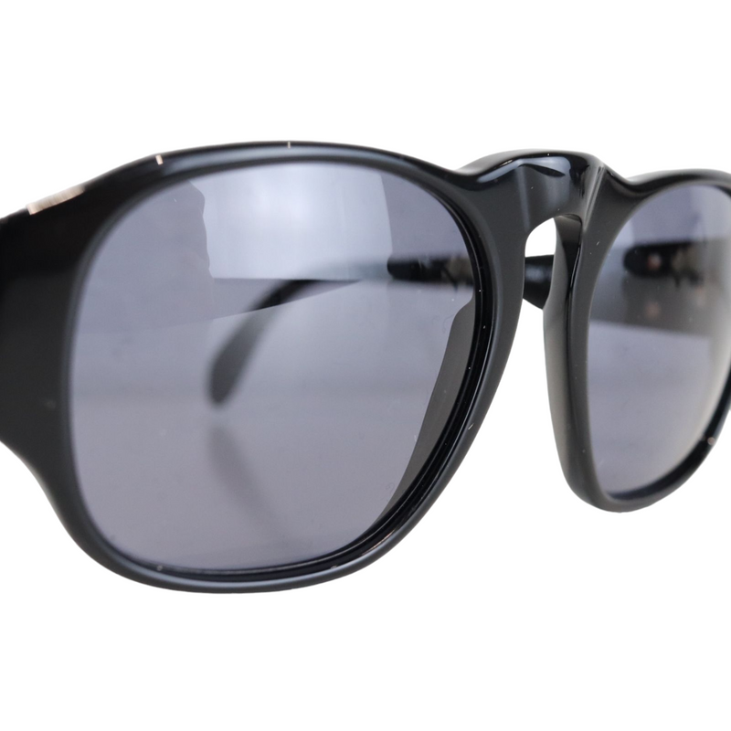 Vintage Acetate Sunglasses Black GHW