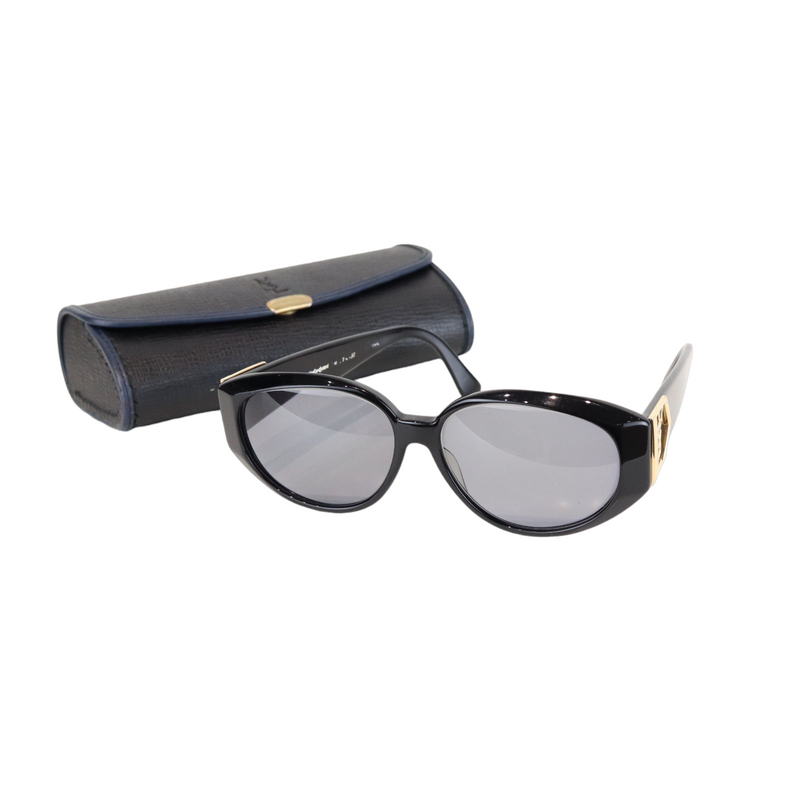 Vintage Acetate Sunglasses in Black GHW