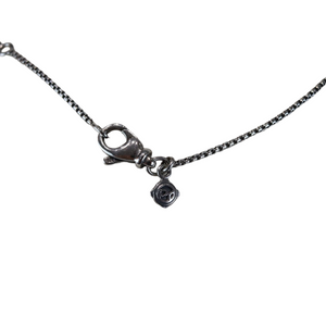 Petite Chatelaine Necklace in Sterling Silver with Blue Topaz