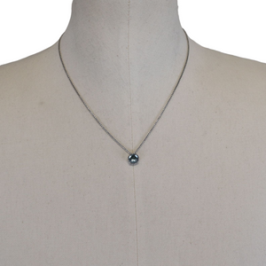 Petite Chatelaine Necklace in Sterling Silver with Blue Topaz