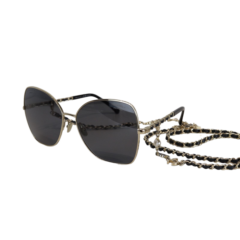Chanel sunglasses sales gold chain