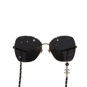 Sunglasses with Chain Gold and Black