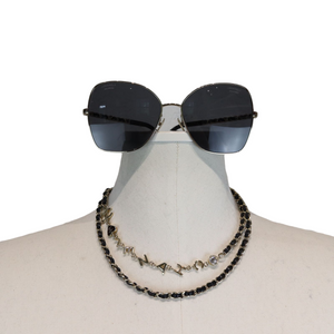 Sunglasses with Chain Gold and Black