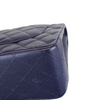 Caviar Quilted Jumbo Double Flap Dark Blue SHW