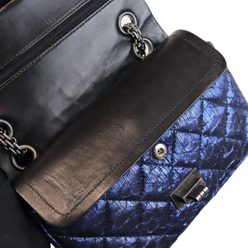 Python Quilted 2.55 Reissue 224 Mini Flap Blue