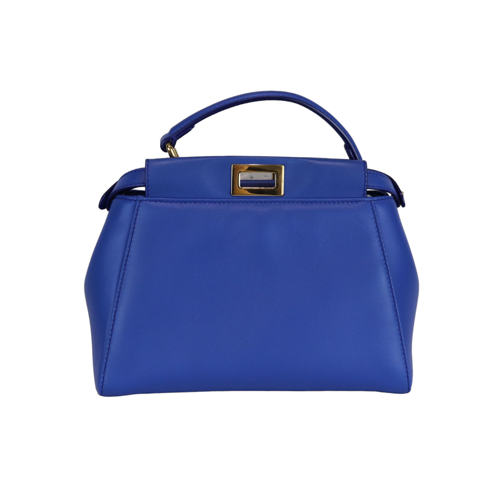 Mini Peekaboo Leather Electric Blue GHW