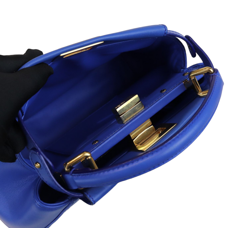 Mini Peekaboo Leather Electric Blue GHW Bag Religion