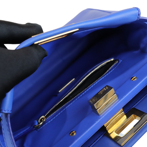 Mini Peekaboo Leather Electric Blue GHW