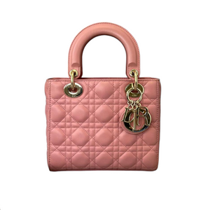 Lambskin Cannage Small My ABC Lady Dior Pink GHW