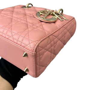 Lambskin Cannage Small My ABC Lady Dior Pink GHW