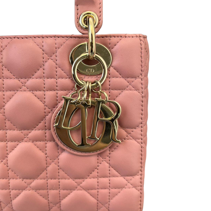 Lambskin Cannage Small My ABC Lady Dior Pink GHW