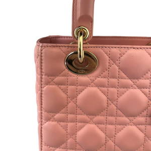 Lambskin Cannage Small My ABC Lady Dior Pink GHW