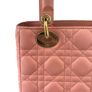 Lambskin Cannage Small My ABC Lady Dior Pink GHW