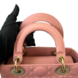 Lambskin Cannage Small My ABC Lady Dior Pink GHW