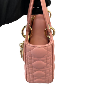 Lambskin Cannage Small My ABC Lady Dior Pink GHW