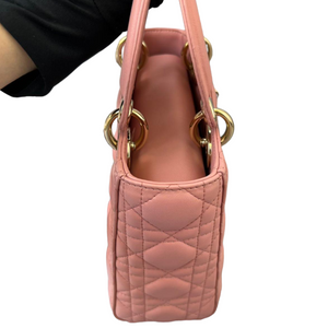 Lambskin Cannage Small My ABC Lady Dior Pink GHW