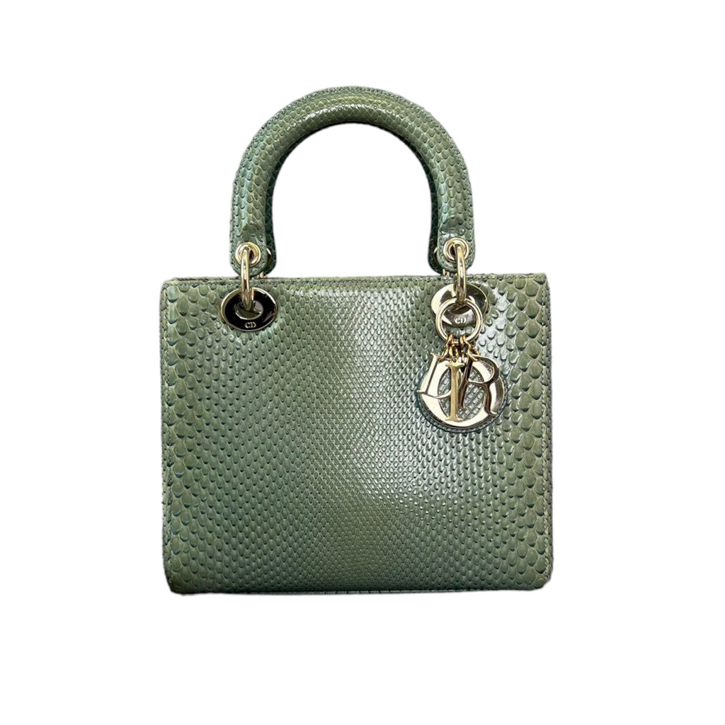 Python Medium Lady Dior Green GHW