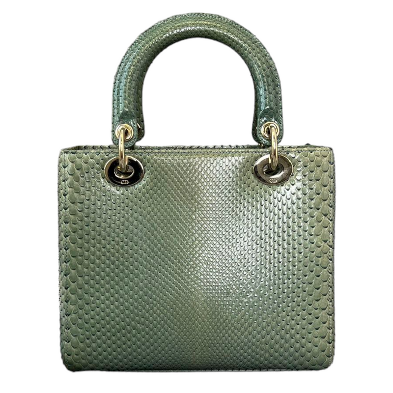 Python Medium Lady Dior Green GHW