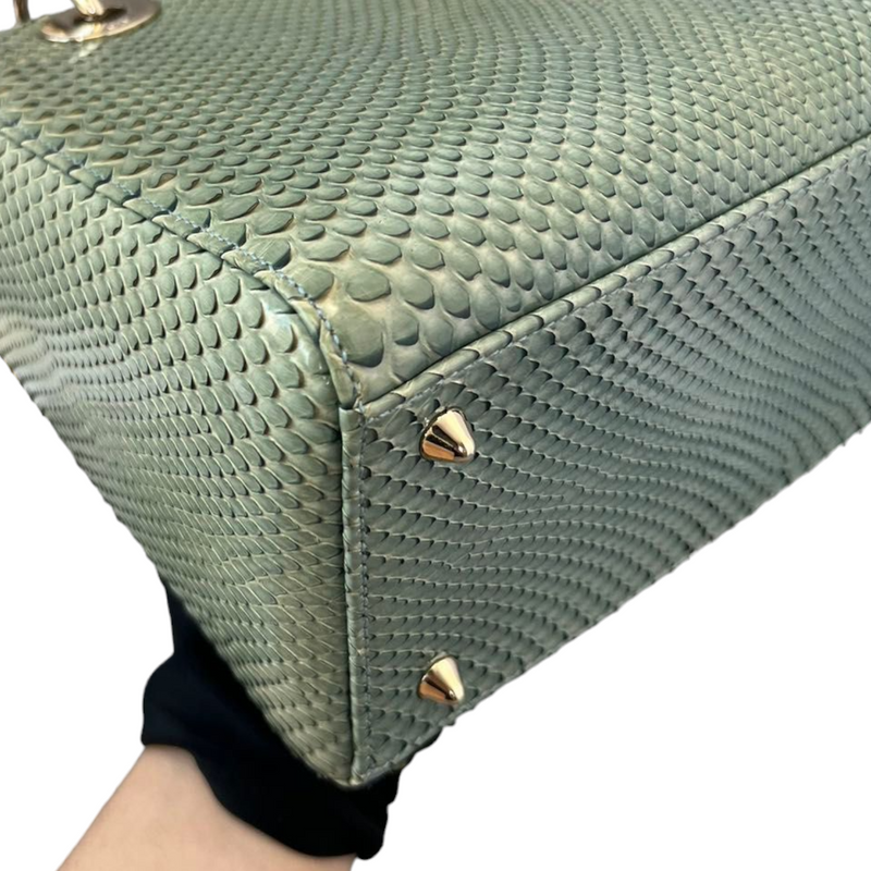 Python Medium Lady Dior Green GHW