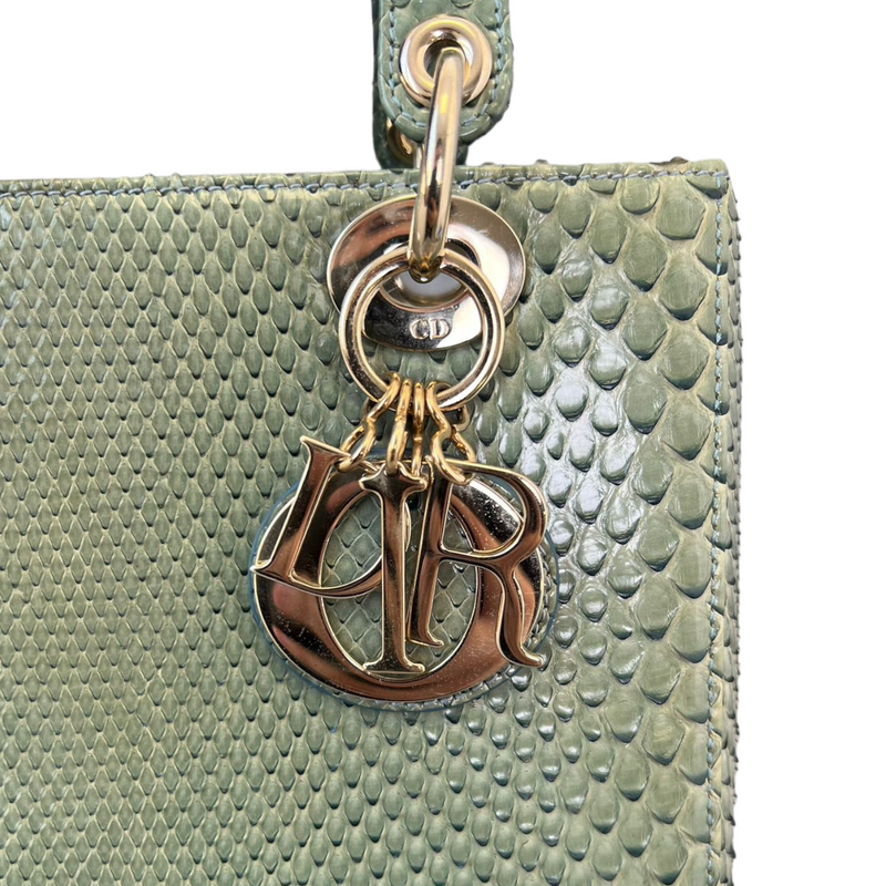 Python Medium Lady Dior Green GHW