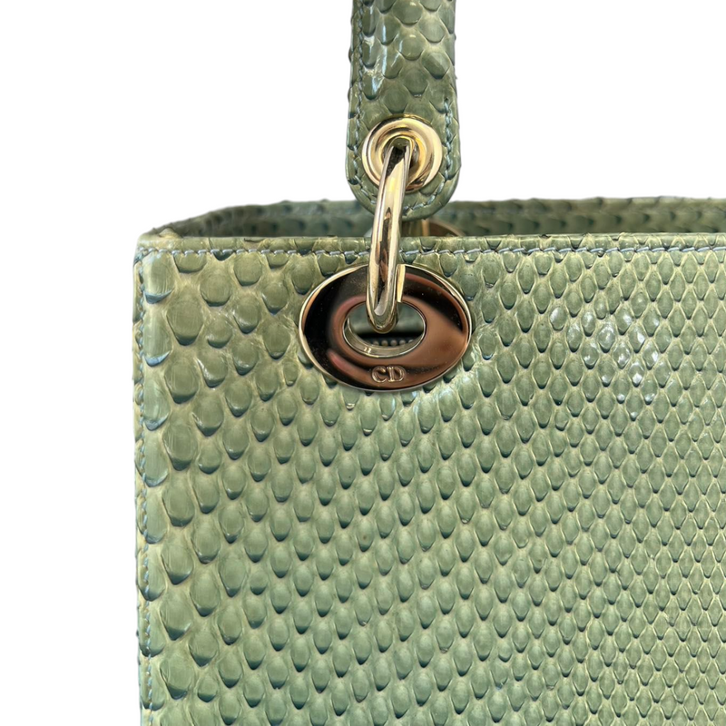 Python Medium Lady Dior Green GHW