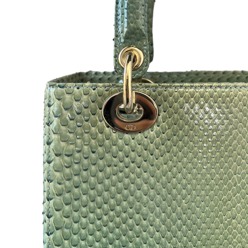 Python Medium Lady Dior Green GHW