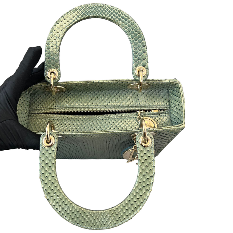 Python Medium Lady Dior Green GHW