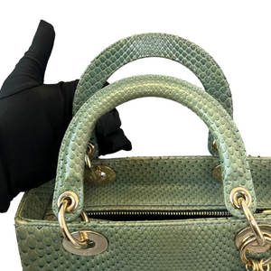 Python Medium Lady Dior Green GHW
