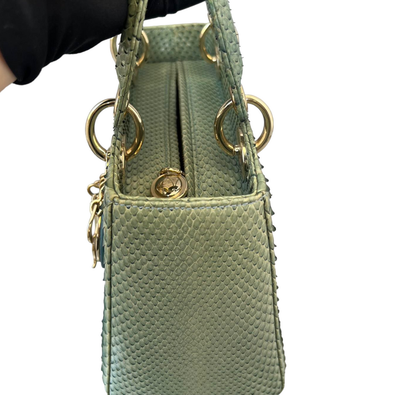 Python Medium Lady Dior Green GHW