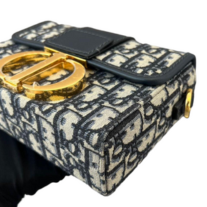 Oblique 30 Montaigne Box Bag Blue GHW