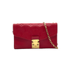 Flap Wallet With Strap Saffiano Red GHW