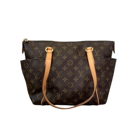 Louis Vuitton Calfskin Tufted Monogram Canvas On My Side MM Tote