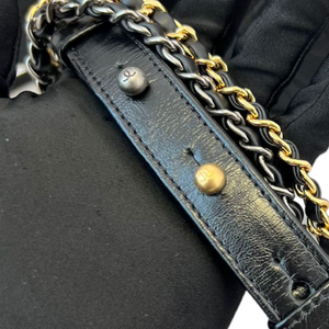 Aged Calfskin Quilted Small Gabrielle Hobo Black MHW
