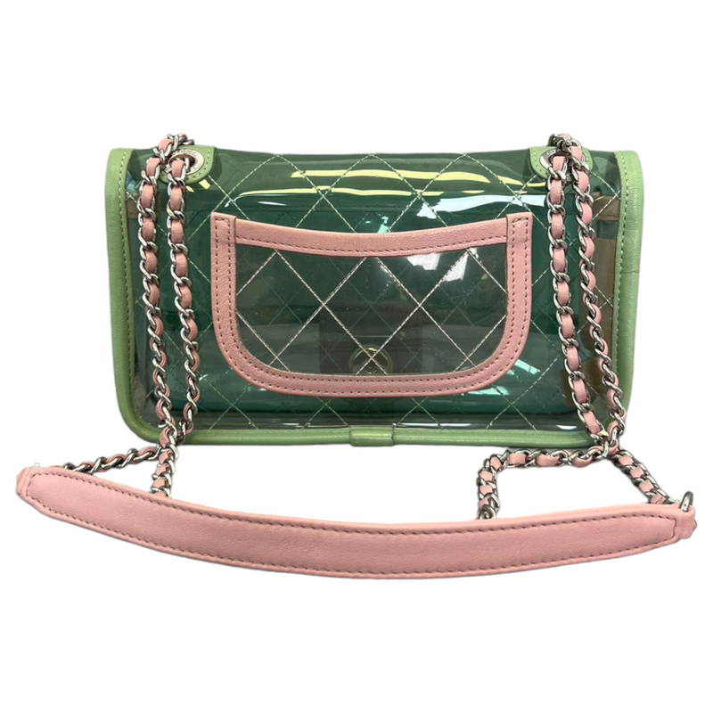 PVC Coco Splash Mini Flap Bag Pink Blue Green