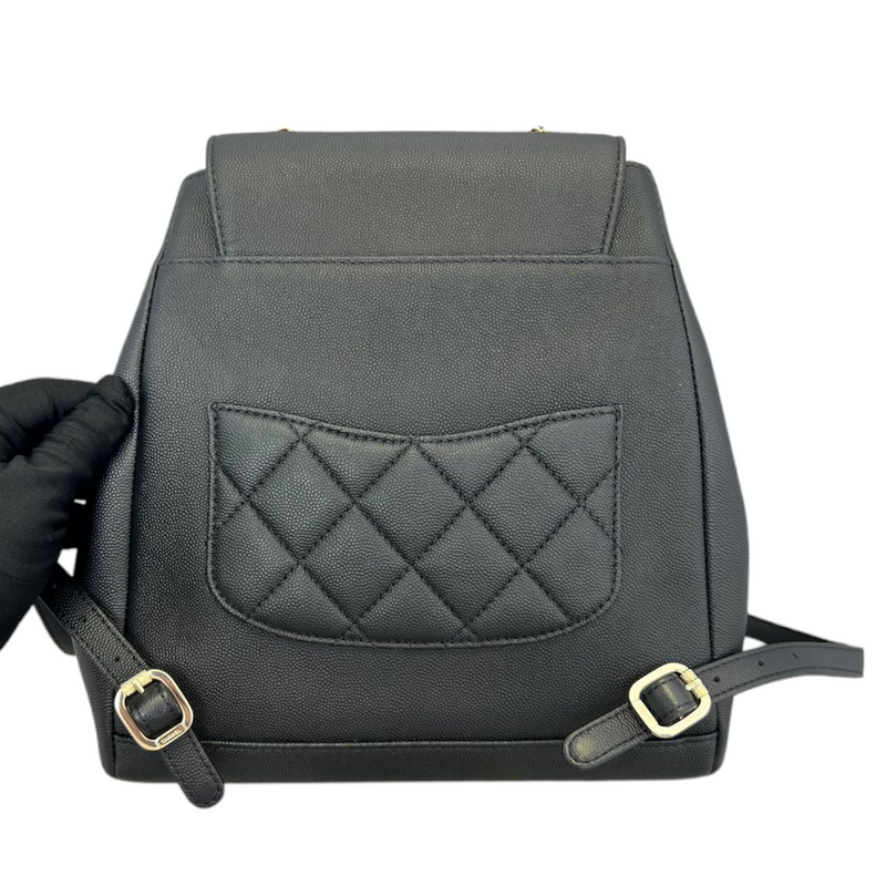 Caviar Quilted Business Affinity Backpack Black GHW