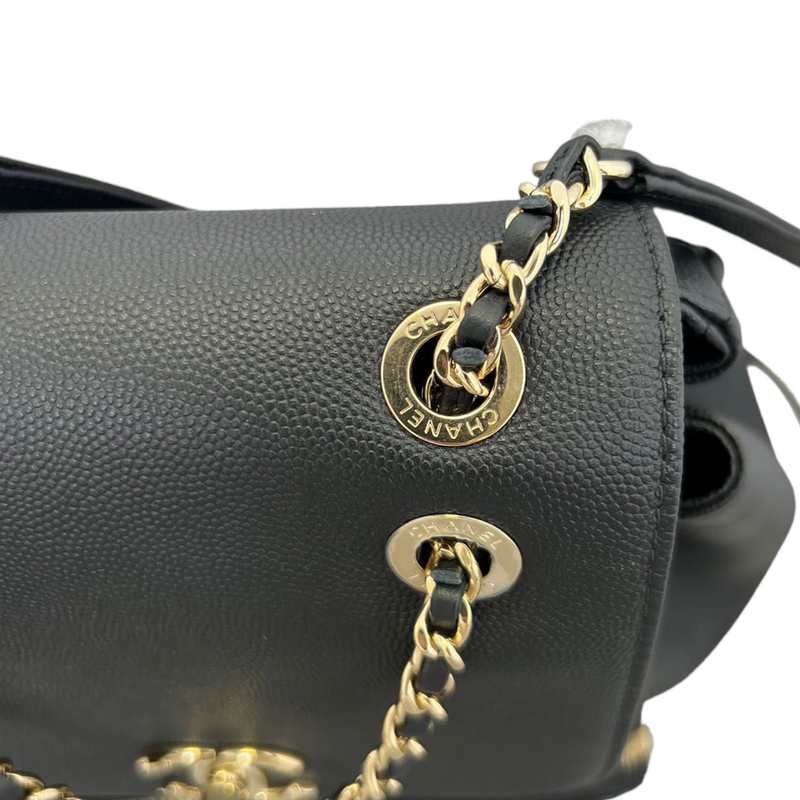 Caviar Quilted Business Affinity Backpack Black GHW