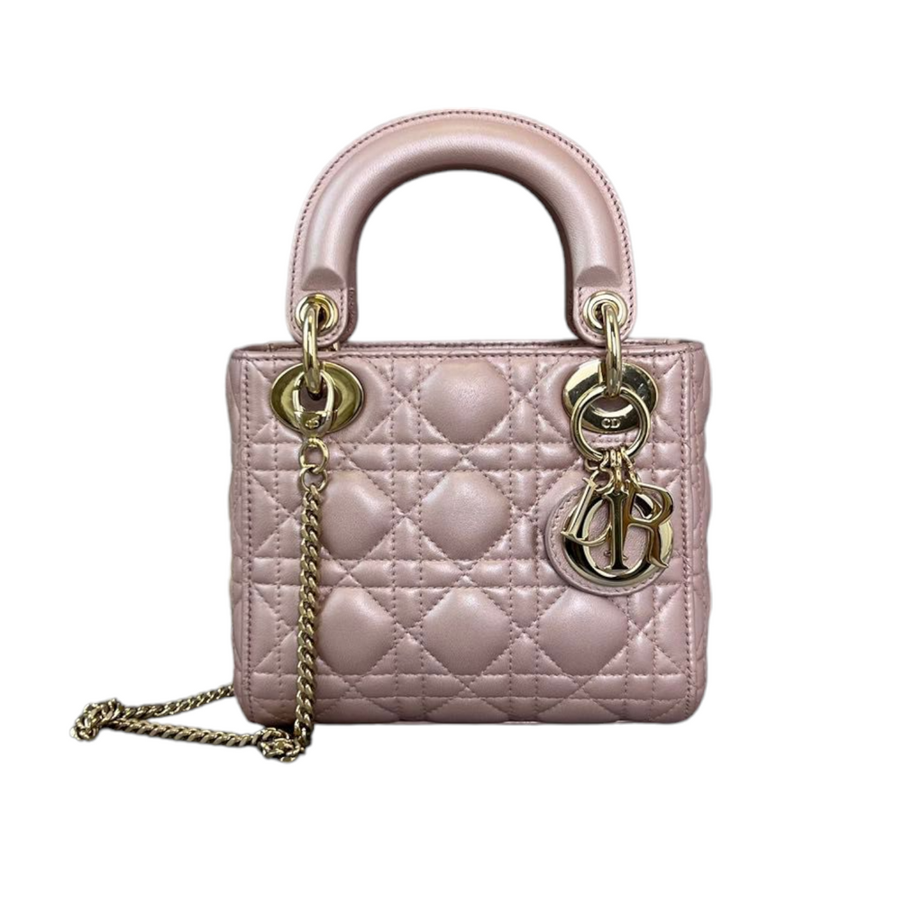 Mini Lady Dior in Baby Pearly Pink GHW