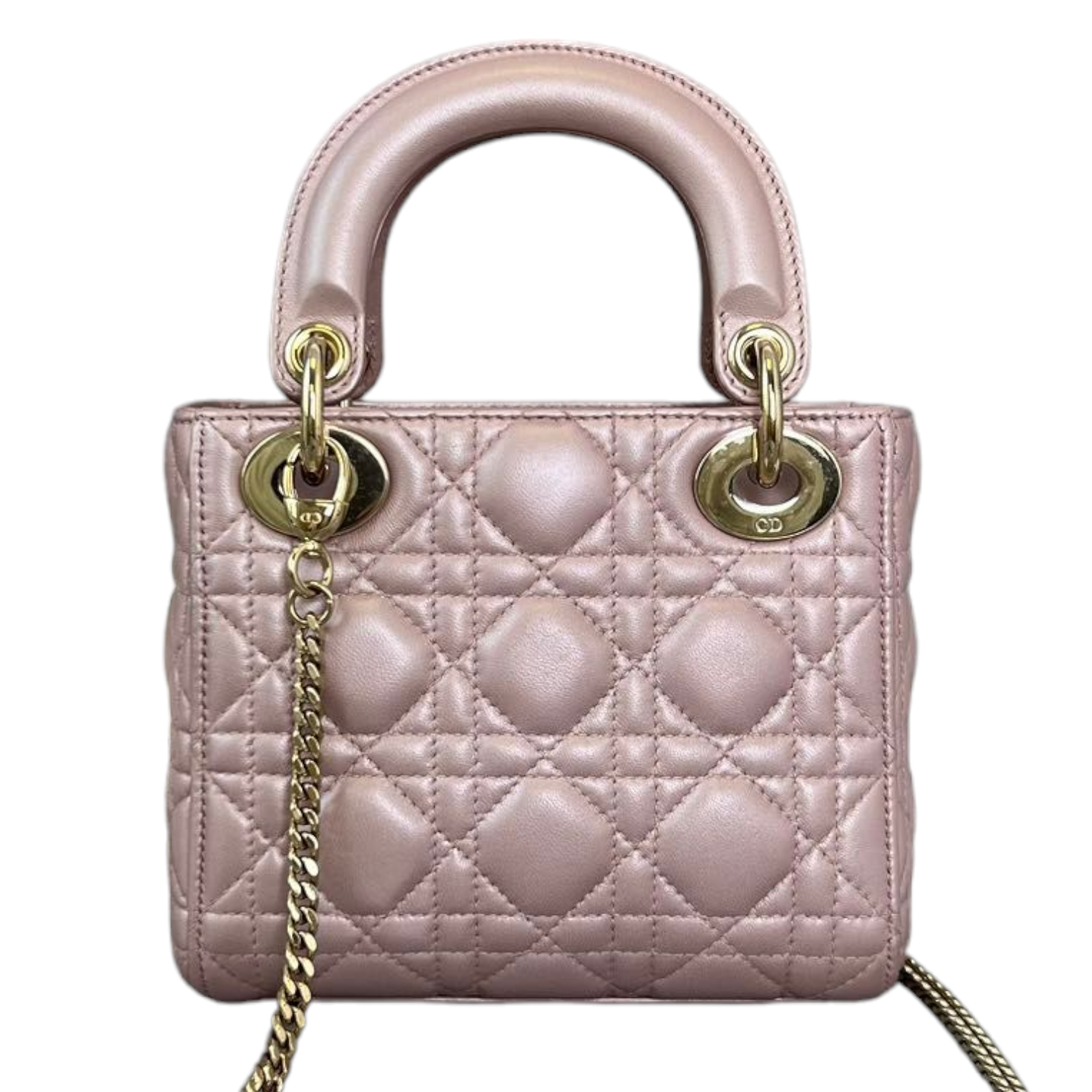 Mini Lady Dior in Baby Pearly Pink GHW