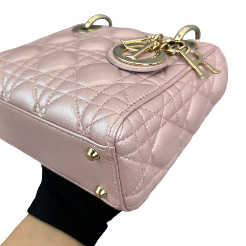 Mini Lady Dior in Baby Pearly Pink GHW