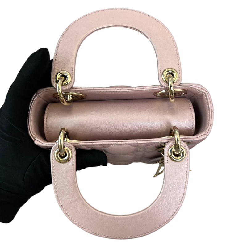 Mini Lady Dior in Baby Pearly Pink GHW