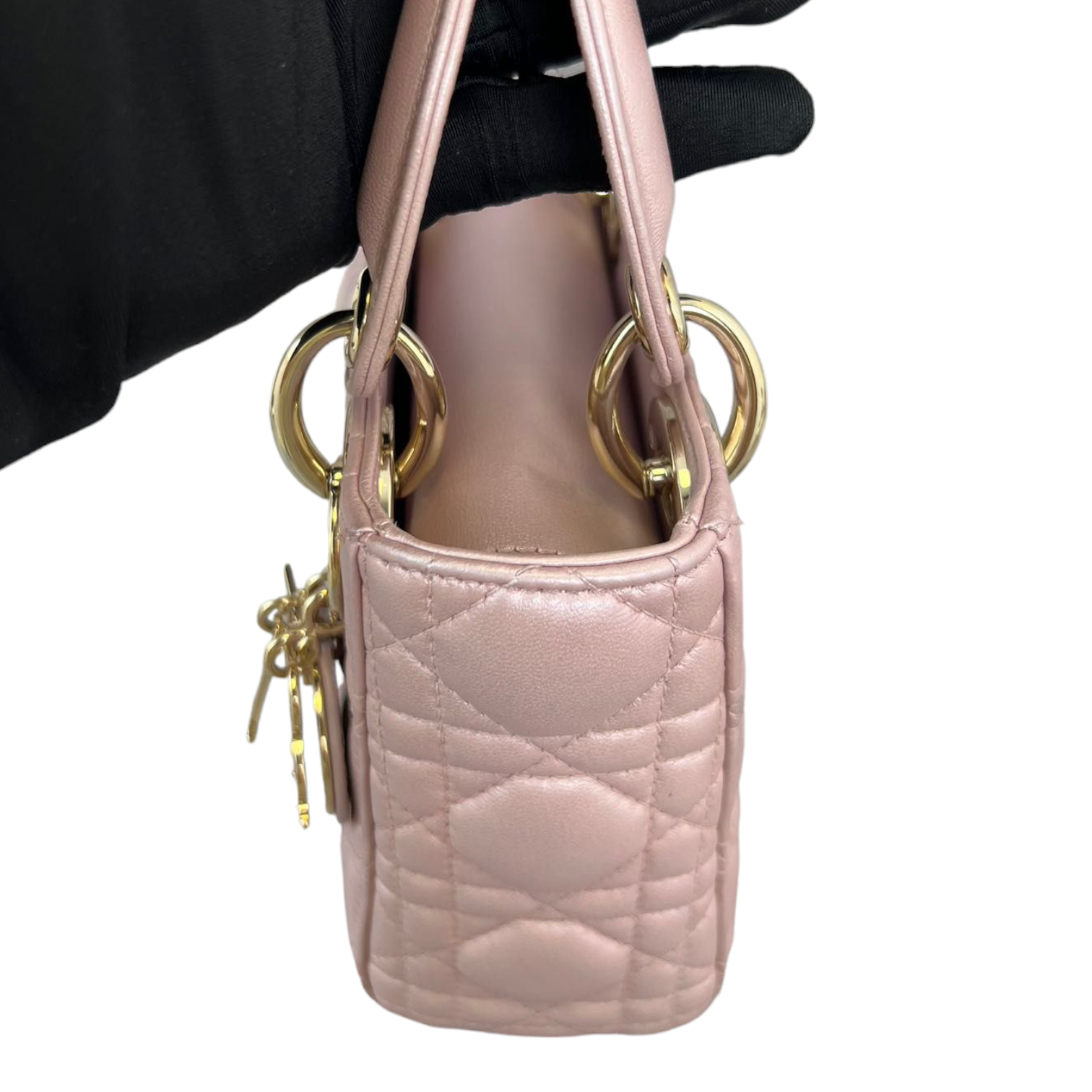 Christian Dior Mini Lady Dior in Baby Pearly Pink GHW – Bag Religion