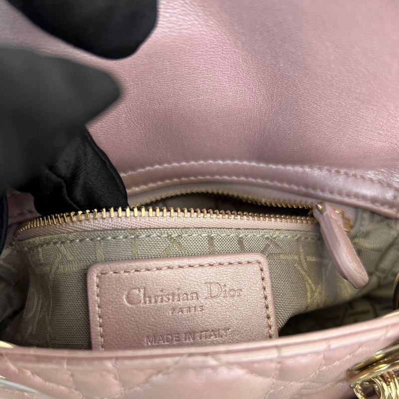 Mini Lady Dior in Baby Pearly Pink GHW