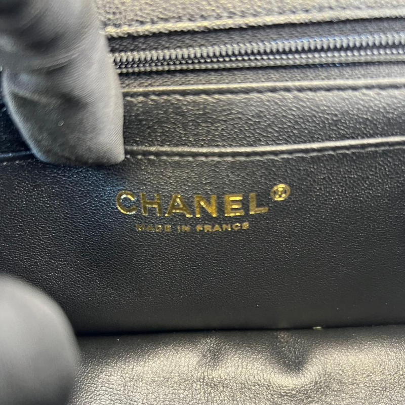 Chanel Mini Rectangular Flap Pearl Crush 21B Gray/Grey Quilted Lambskin  with brushed gold hardware