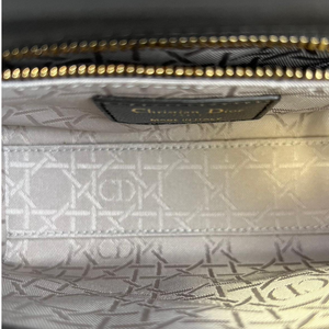 Lambskin Cannage Mini Lady Dior Black Gold Strap GHW