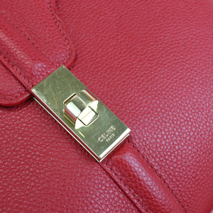 Grained Calfskin Small 16 Top Handle Red GHW