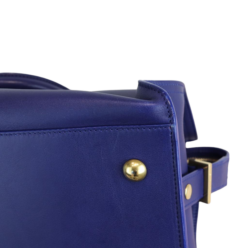 Calfskin Medium Classic Y Cabas Blue GHW