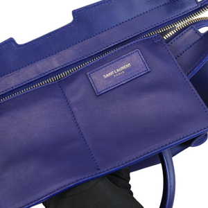 Calfskin Medium Classic Y Cabas Blue GHW