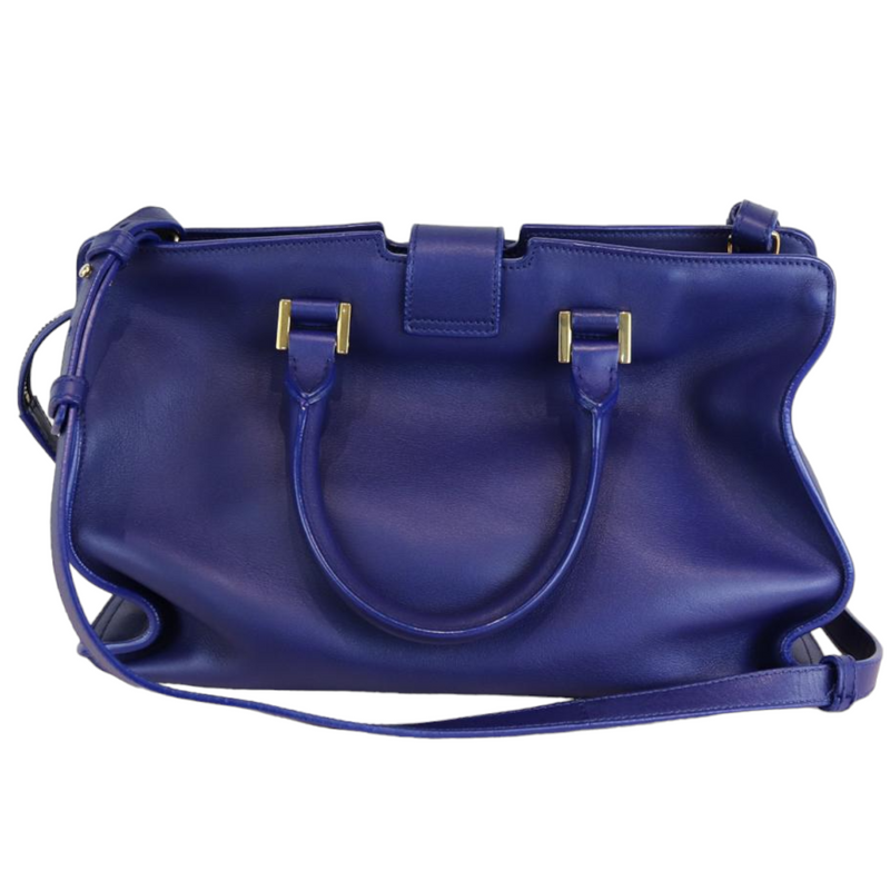 Calfskin Medium Classic Y Cabas Blue GHW