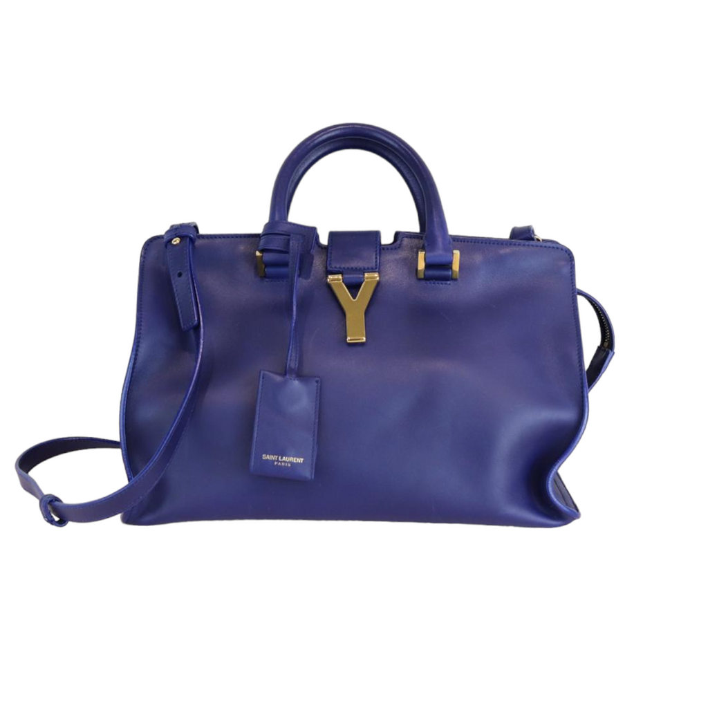 Calfskin Medium Classic Y Cabas Blue GHW