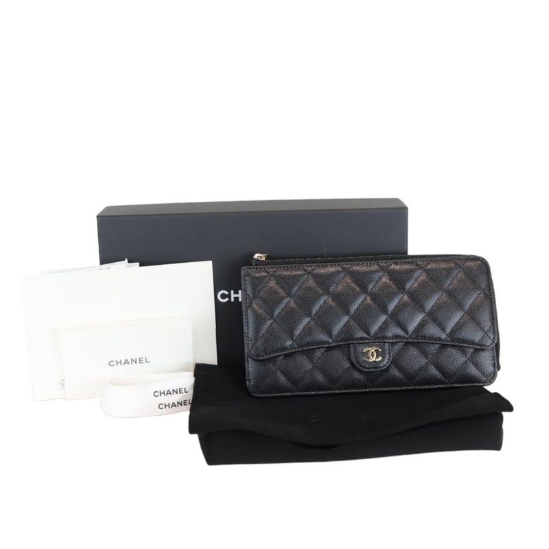 Chanel Classic Trifold Pink Flap Wallet Quilted Lambskin - Fleur